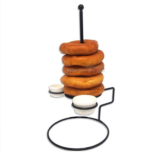 创意美食架 美食架子 洋葱架 鱿鱼圈架 油圈架 创意美食盛器送蘸料碟 商品图5