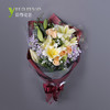 黄百合+香槟玫瑰花束 商品缩略图1