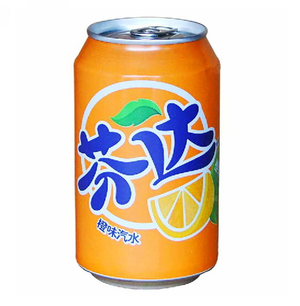 易买得超市 芬达苹果味 橙子味汽水罐装330ml/瓶