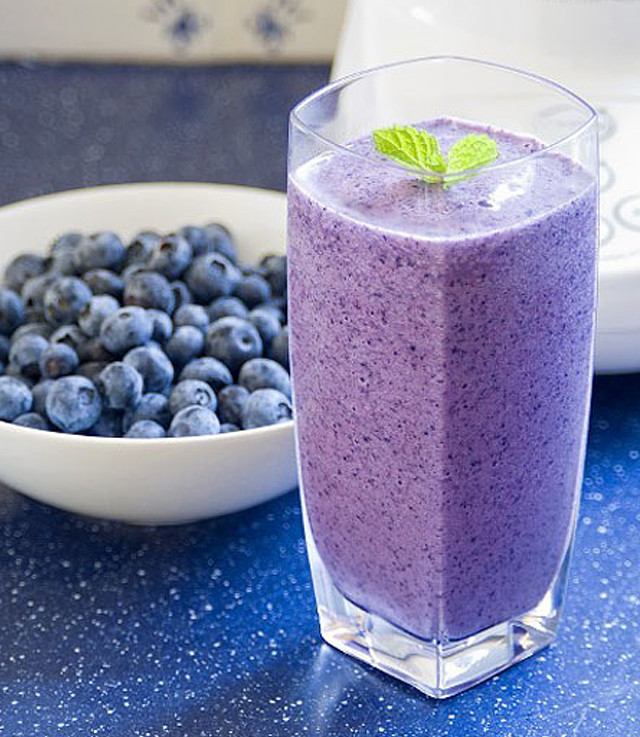 蓝莓冰沙 blueberry smoothie