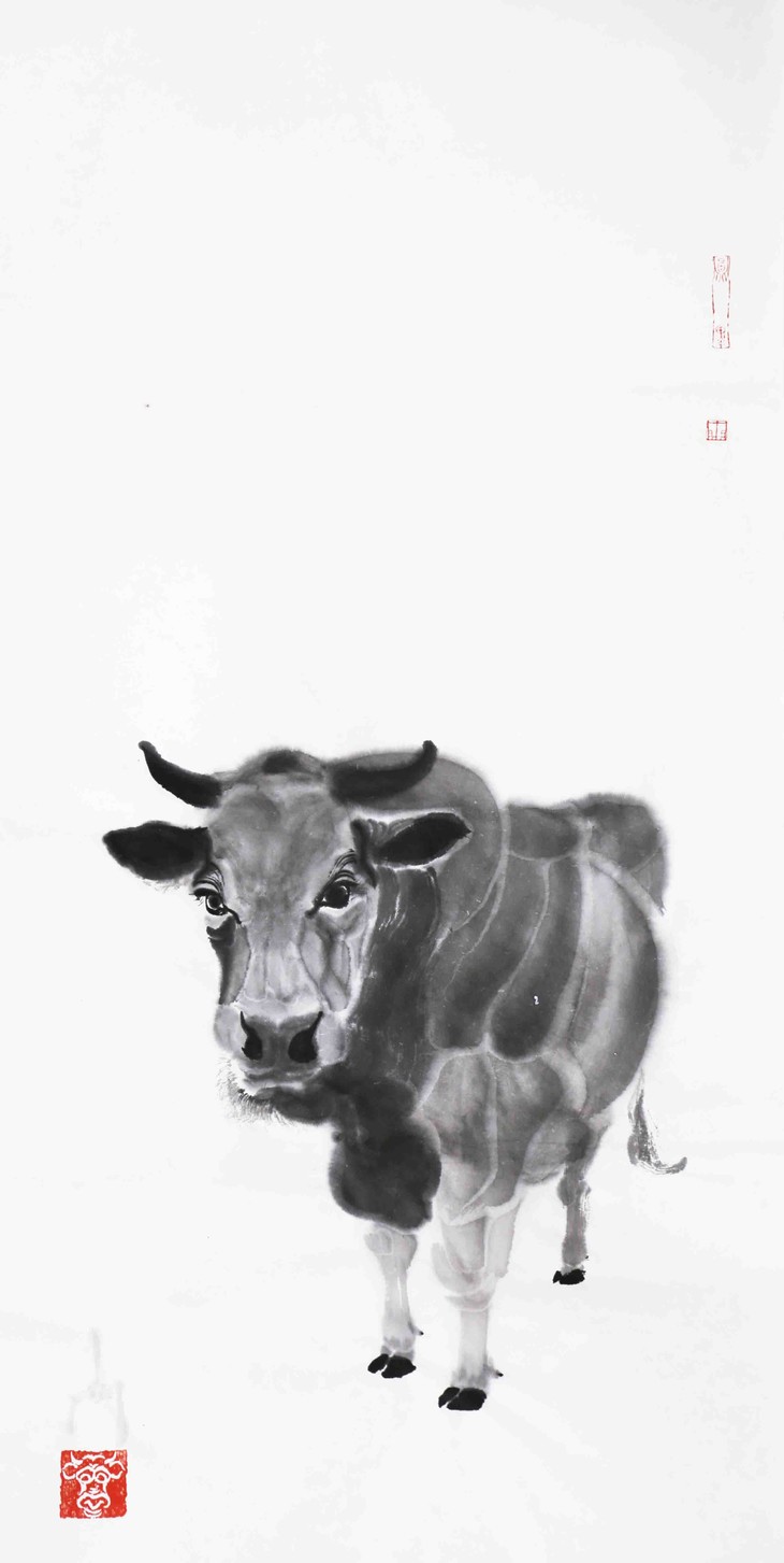 生肖水墨牛系列