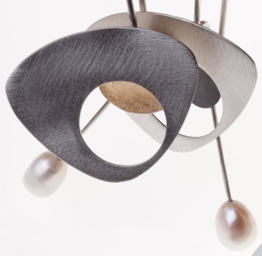北京仓｜Aines Fernández－ Pendientes Chapa piedra 系列－映月 耳环［西班牙设计师］ 商品图1