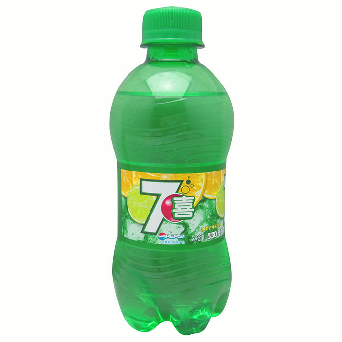 百事可乐 美年达橙味 七喜 汽水 330ml/瓶 (pet)塑料瓶装