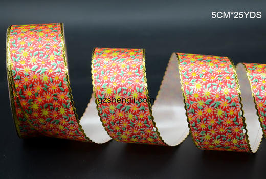 5CM金花边印花带,运费到付 商品图1