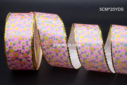 5CM金花边印花带,运费到付 商品图0