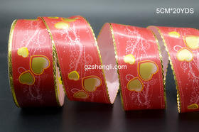 金花边印花带-心形（5CM*20YDS,运费到付）