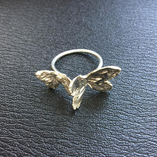 PAP 12  双蝶银戒指 商品图0