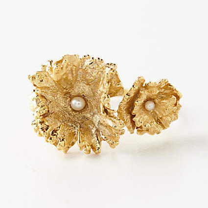 OEI 16 金色雏菊珍珠戒指 商品图0