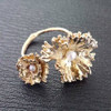 OEI 16 金色雏菊珍珠戒指 商品缩略图2