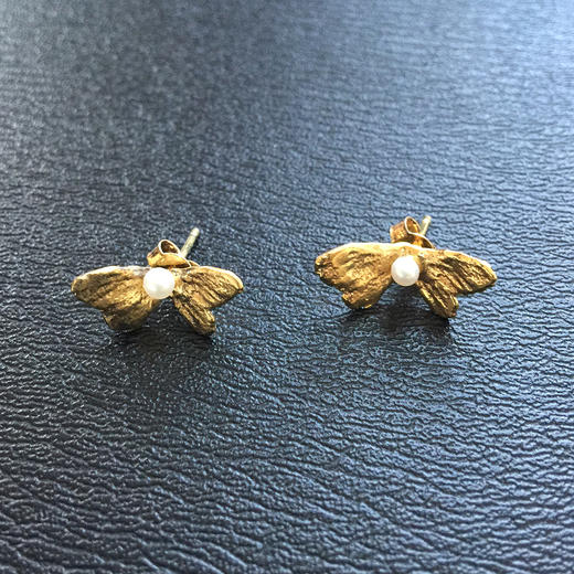 PAP 56 S P  金蝶珍珠耳钉 商品图0