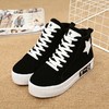 【服饰鞋包】春季新款帆布鞋女高帮厚底韩版五角星图案潮板鞋松糕女鞋 商品缩略图2