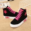 【服饰鞋包】春季新款帆布鞋女高帮厚底韩版五角星图案潮板鞋松糕女鞋 商品缩略图0