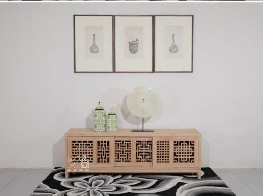 水曲柳三门花格柜 商品图2