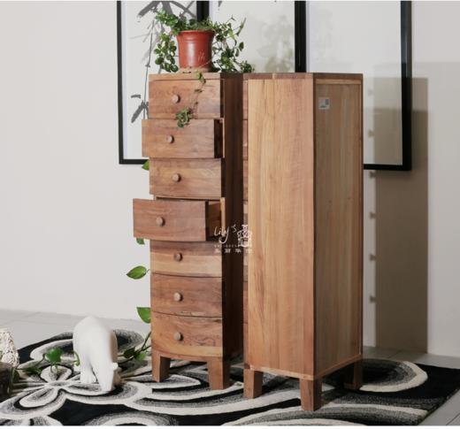 核桃木异形七屉柜 商品图3