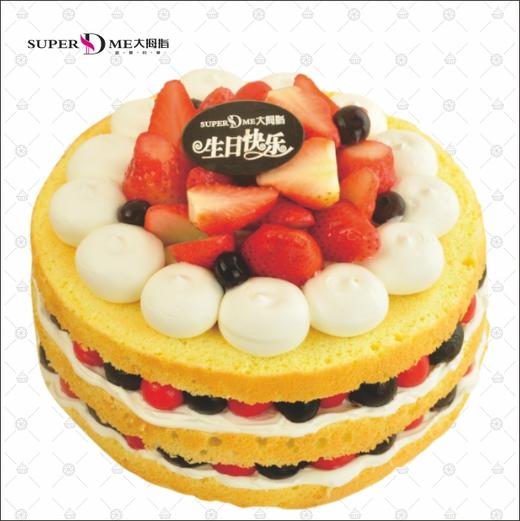 浆果萝莉  草莓生日蛋糕裸胚蛋糕 商品图0
