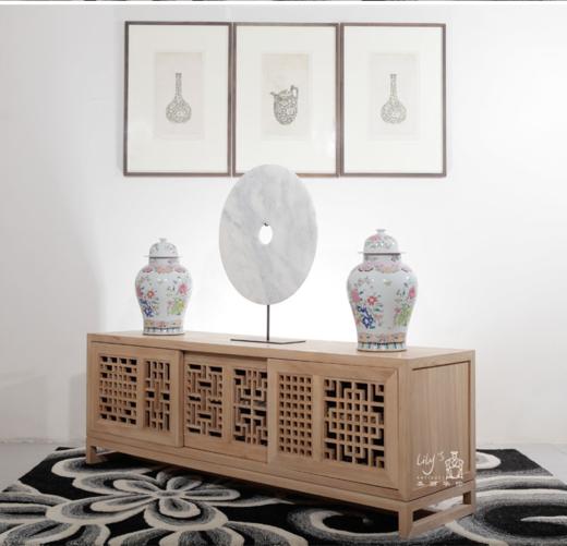 水曲柳三门花格柜 商品图3