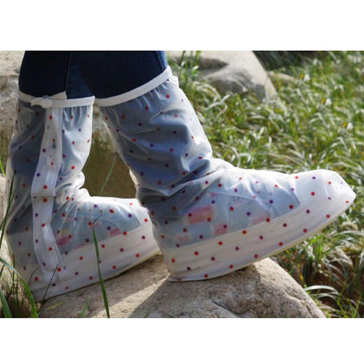 【服饰鞋包】时尚防雨鞋套男女加厚防滑牛筋底雨鞋防水鞋套 雨天雨靴套 商品图0