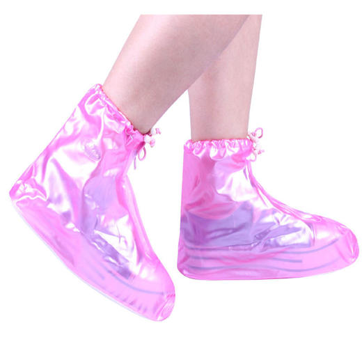 【家居杂物】。女式平跟防雨鞋套 加厚底女款高跟防水鞋套防水套 商品图1