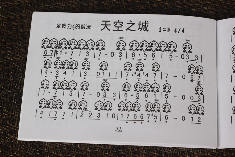 古韵景德镇六孔中音瓷笛6孔C调陶笛青花瓷民族乐器送手托歌谱教材