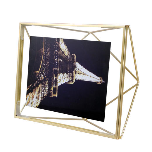 umbra创意立体棱形相框 土豪金欧式玻璃画框金属摆台不规则相架 商品图3
