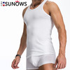 【男士背心】男士纯棉背心1*1细螺纹 弹力背心男式大码工字白色男背心 商品缩略图0