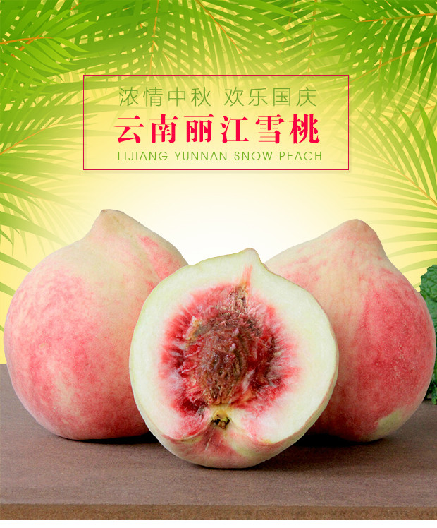 国宴精品,丽江雪桃顺丰包邮