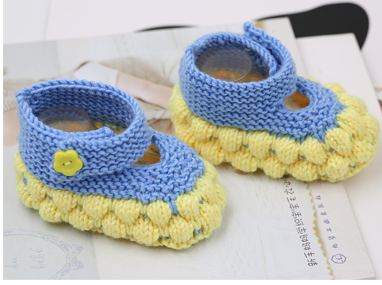 【小辛娜娜】毛线编织宝宝婴儿鞋材料包 石榴