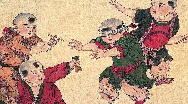 《货郎图》,《婴戏图》,《纺车图》等 动手环节:毛笔和水墨/白描杭蝌