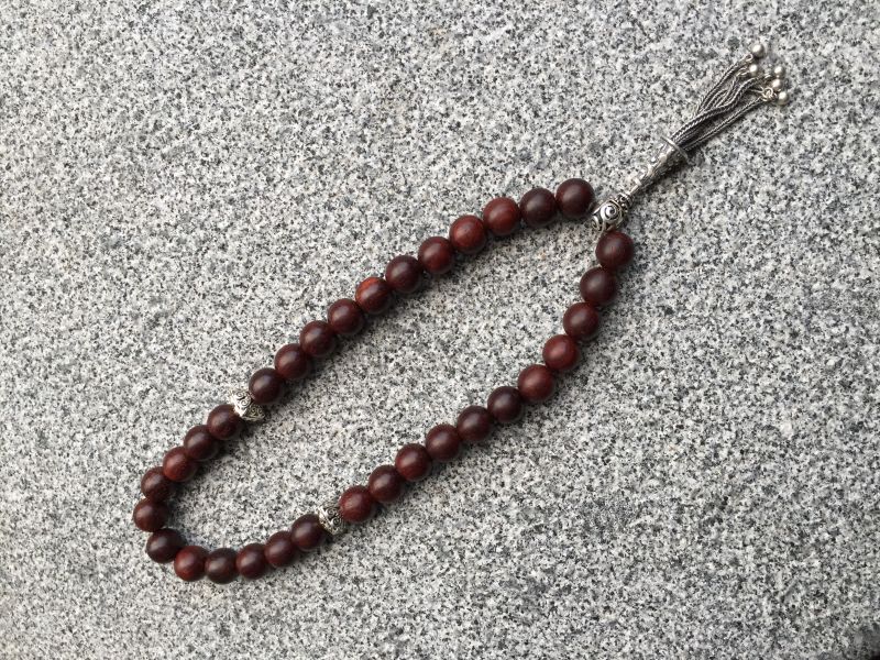 【穆微直供·伊珠轻奢】6mm8mm10mm小叶紫檀,泰银配饰,33珠泰斯比哈