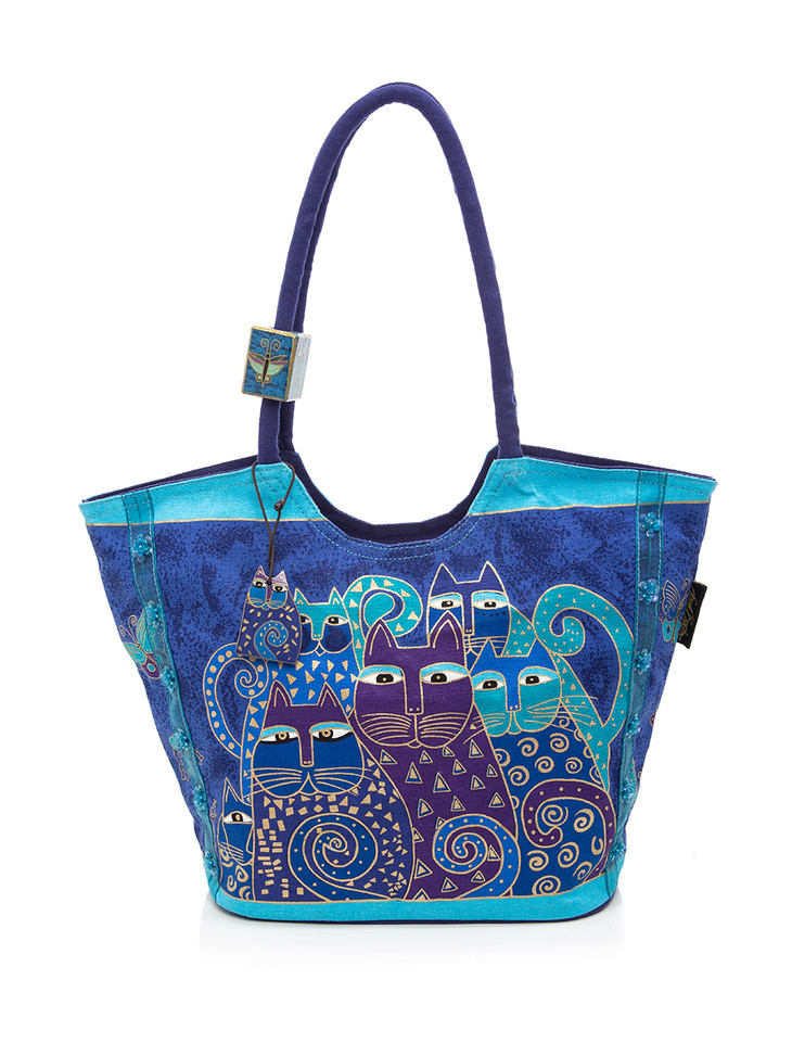 laurel burch图案托特包