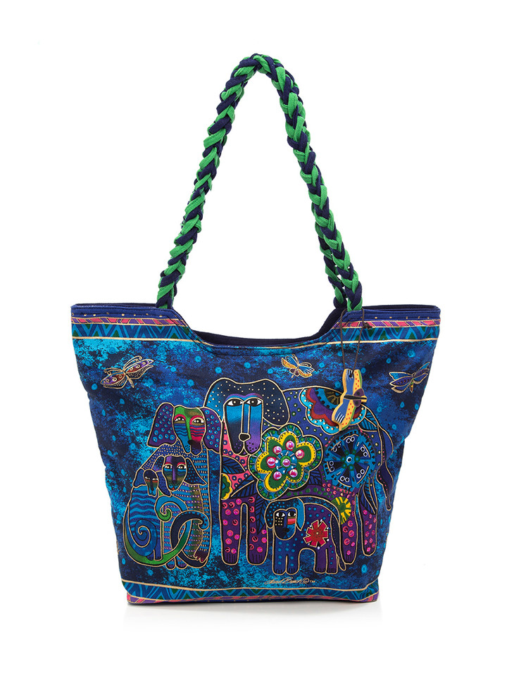 laurel burch图案托特包