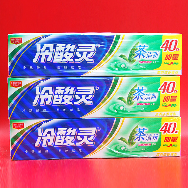 冷酸灵牙膏 茶清新 加量40g (共210g)
