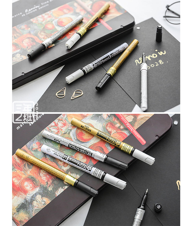 日本文具樱花油漆笔手绘高光笔彩色记号笔多功能标记书写笔